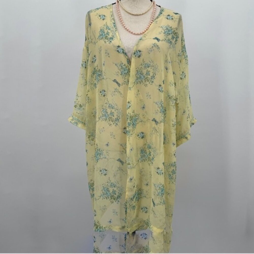 secret treasures floral chiffon robe